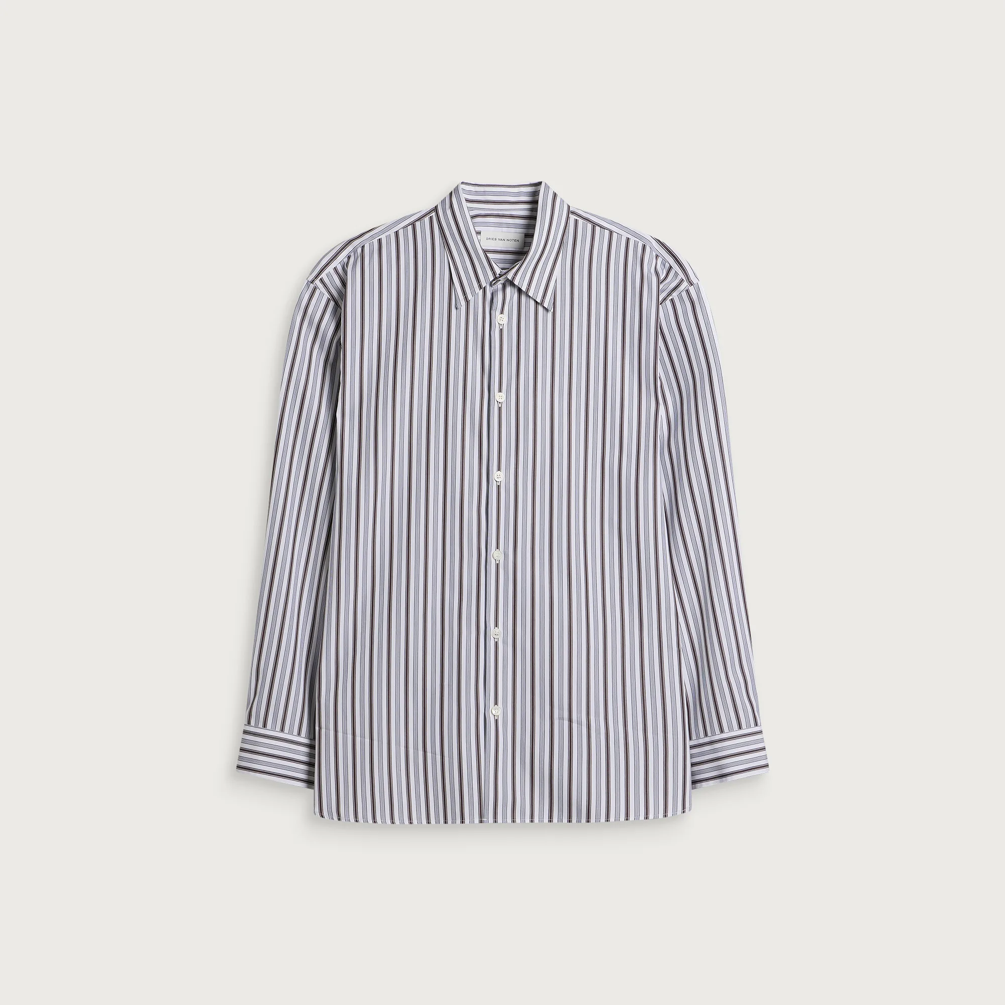 Dries Van Noten Croom Stripe Cotton Poplin Shirt