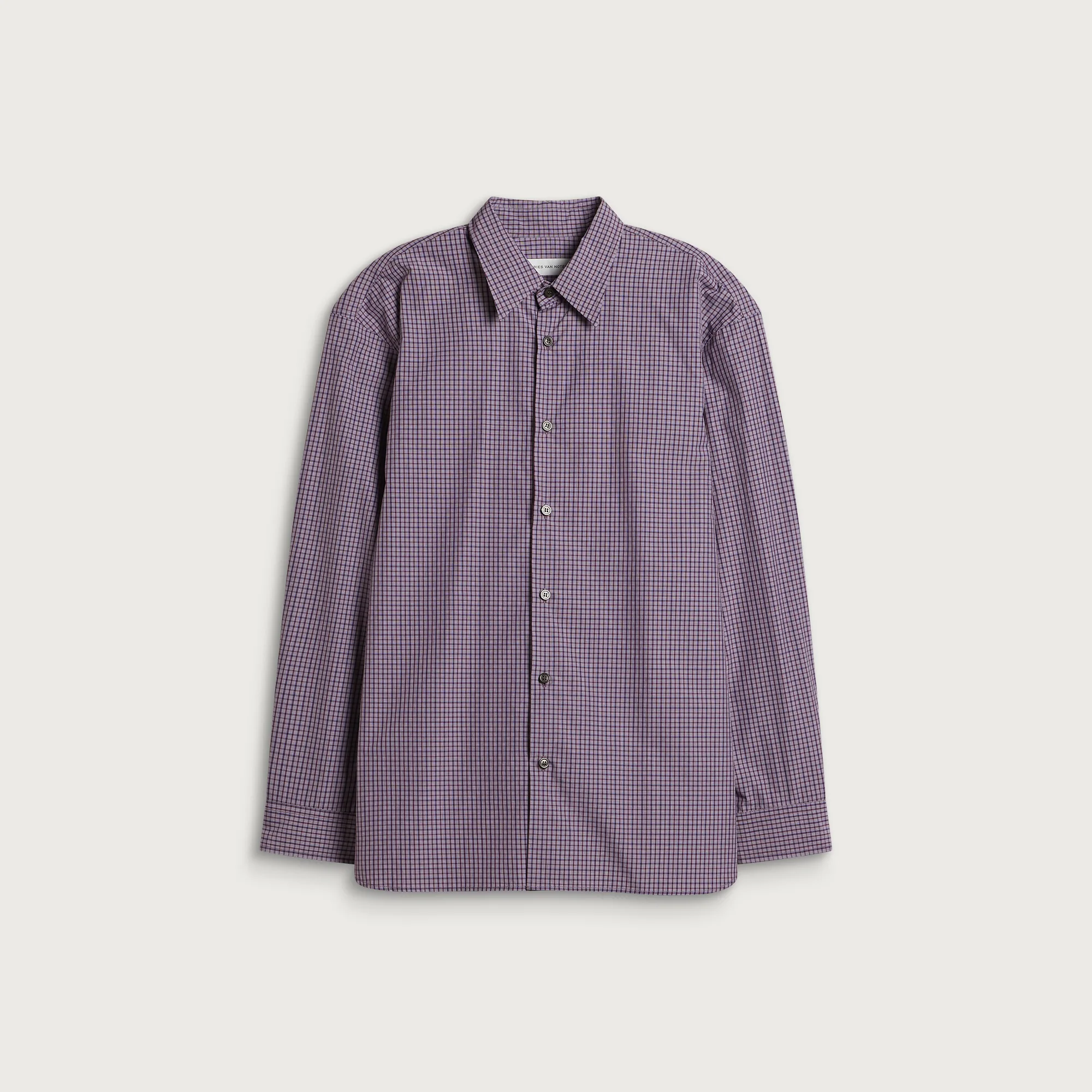 Dries Van Noten Croom Micro Check Cotton Shirt