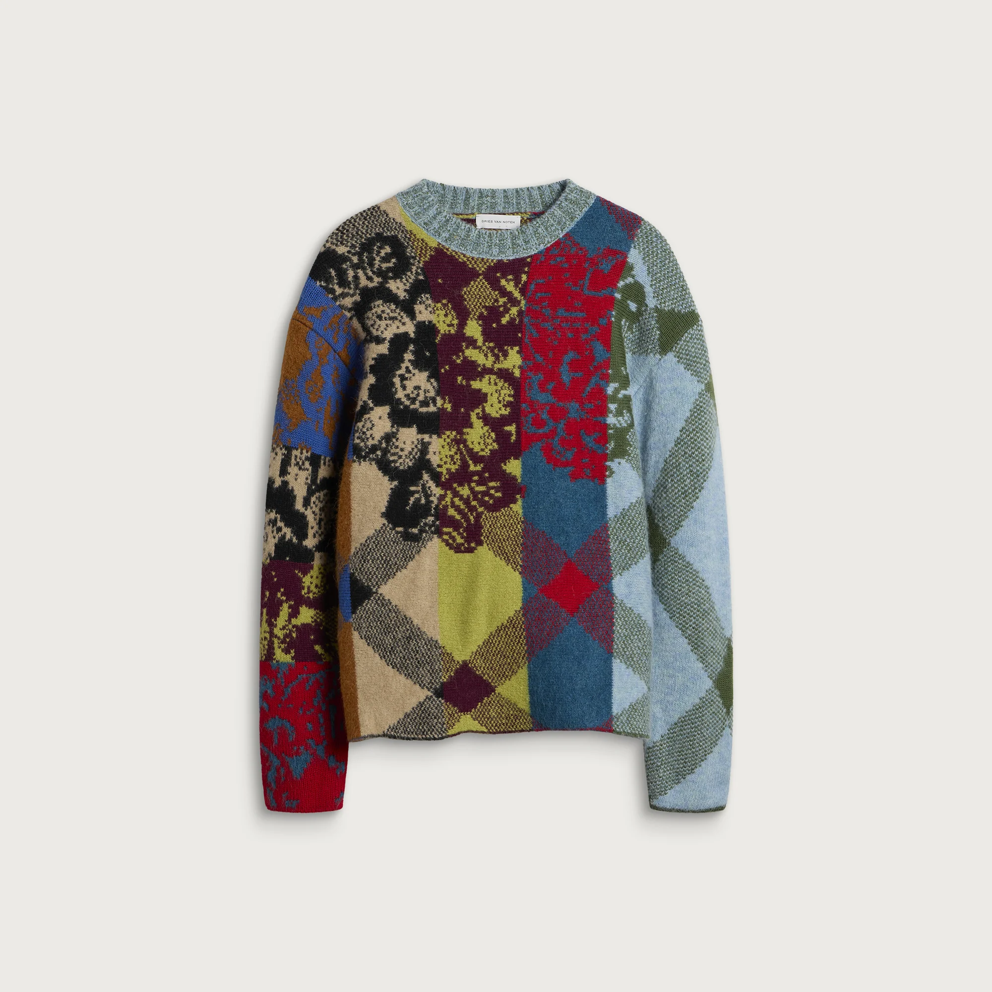 Dries Van Noten Matadi Patchwork Jumper