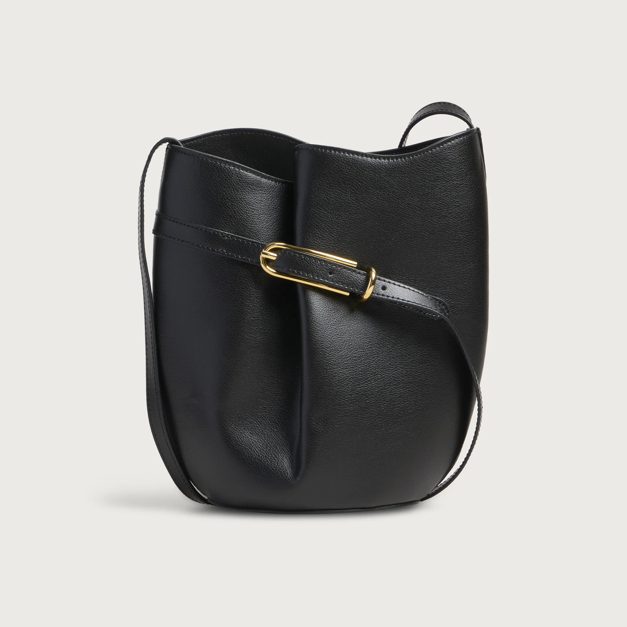 Liffner Belted Leather Bucket Bag