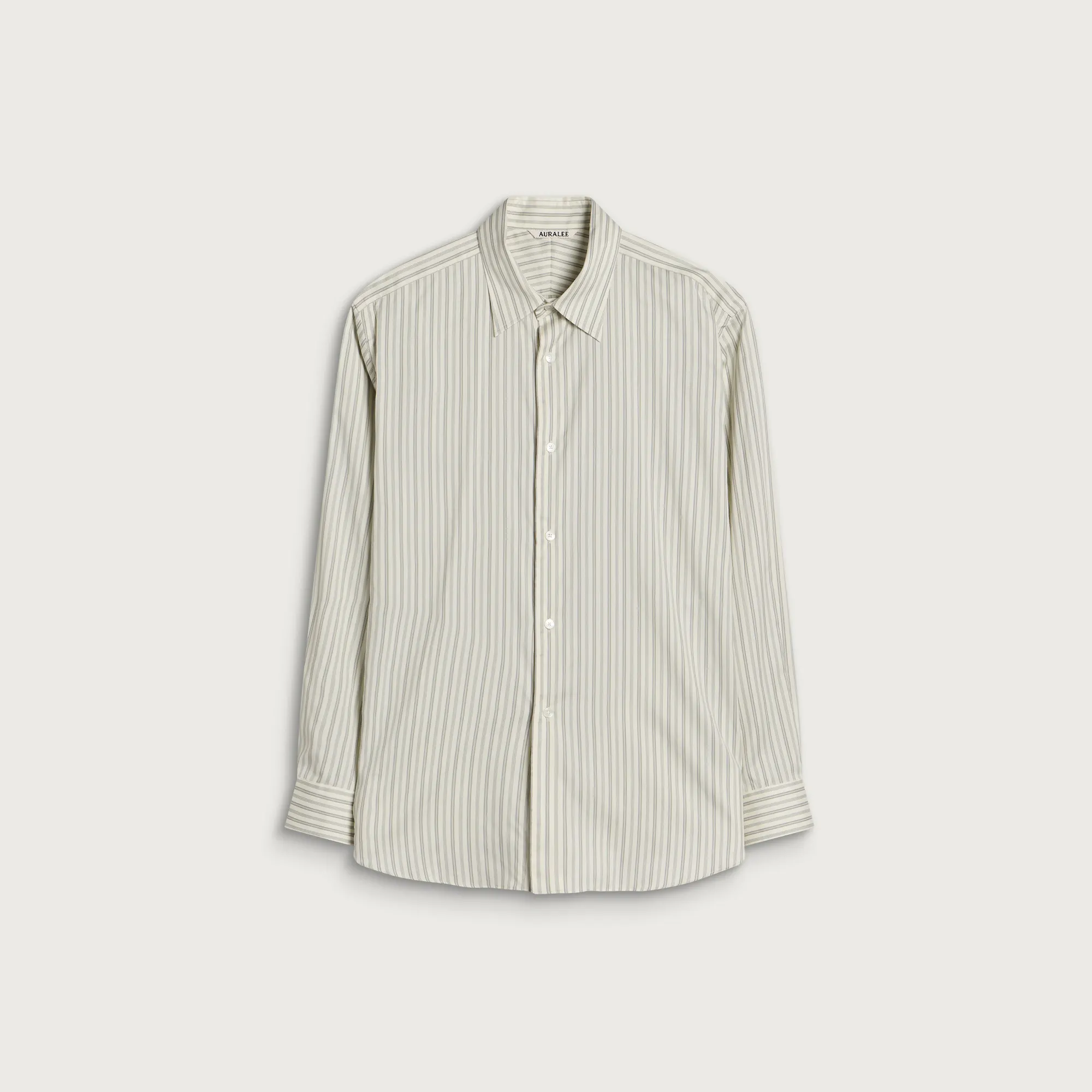 Auralee Cotton Silk Stripe Shirt