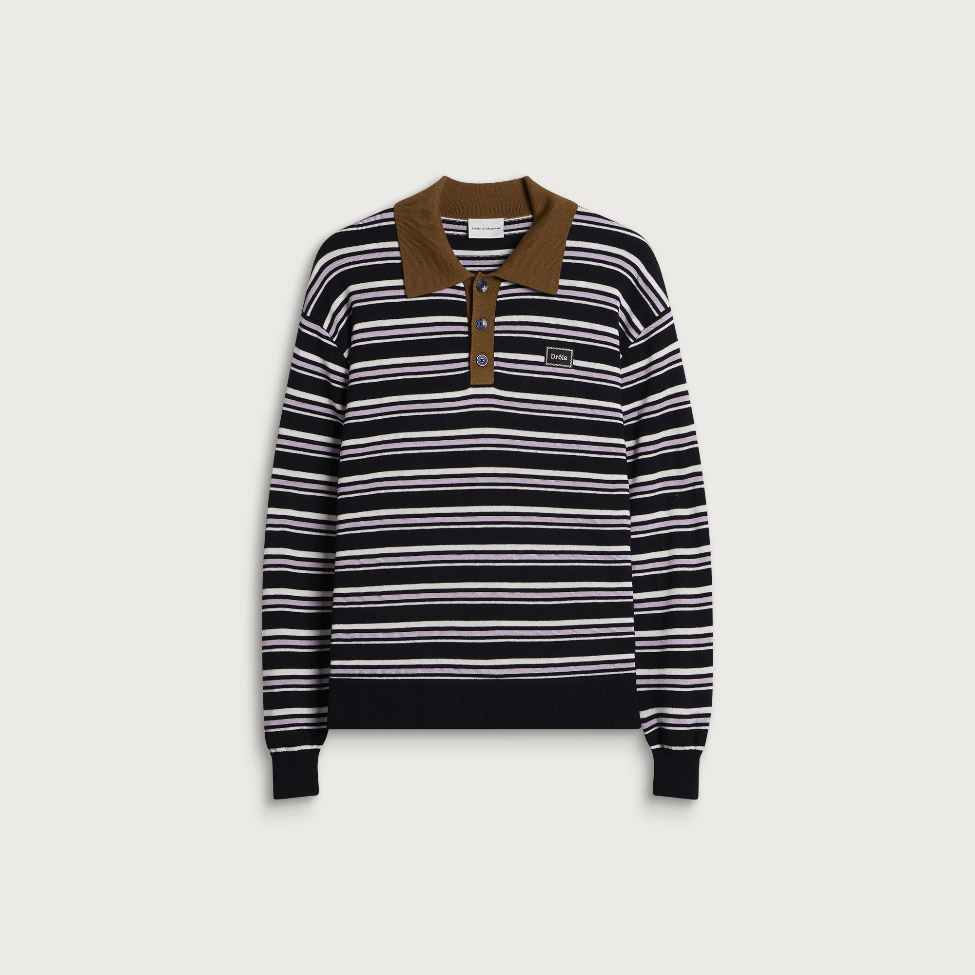 Drôle de Monsieur Striped Knitwear Polo