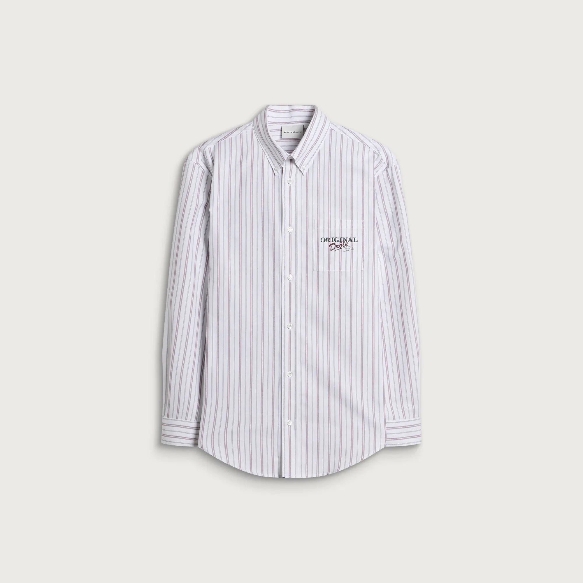 Drôle de Monsieur Long Sleeve Regular Stripped Shirt