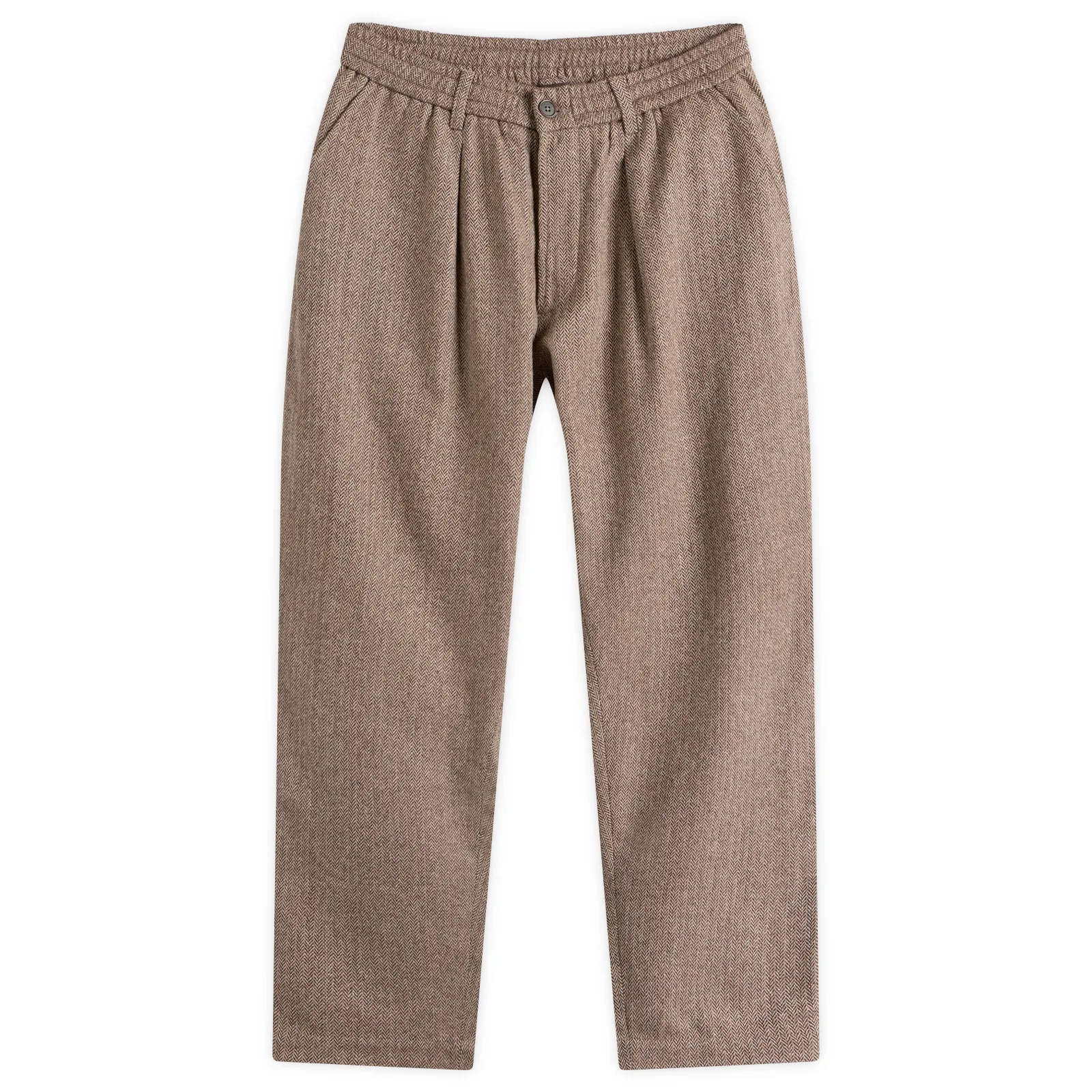 Universal Works Wool Herringbone Pleated Track Pant