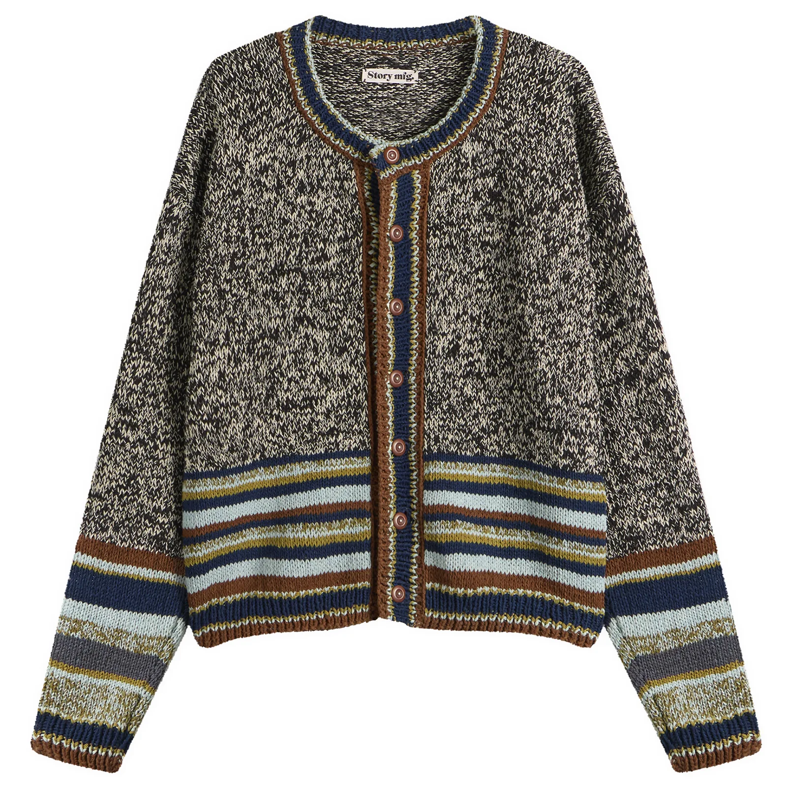 Story mfg.  Hand Knit Root Cardigan