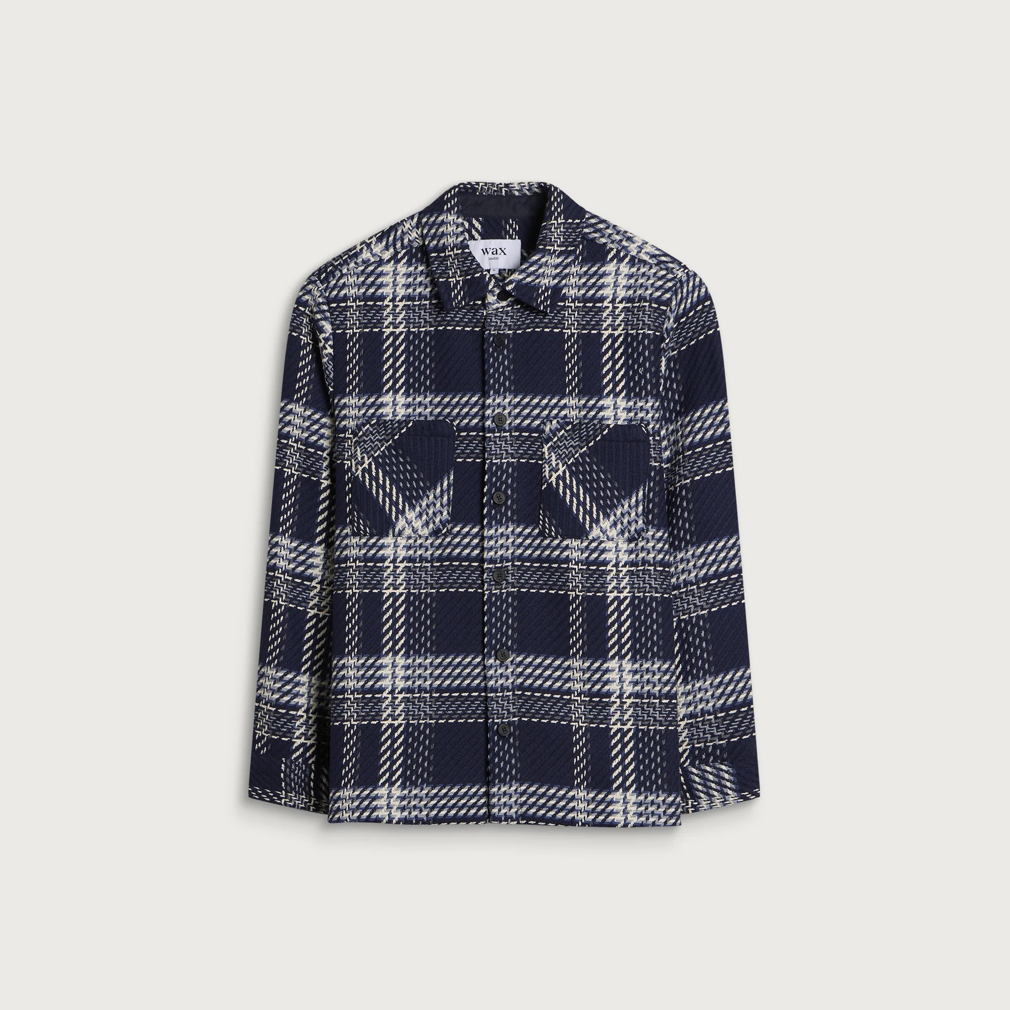 Wax London Whiting Plaid Weave Overshirt