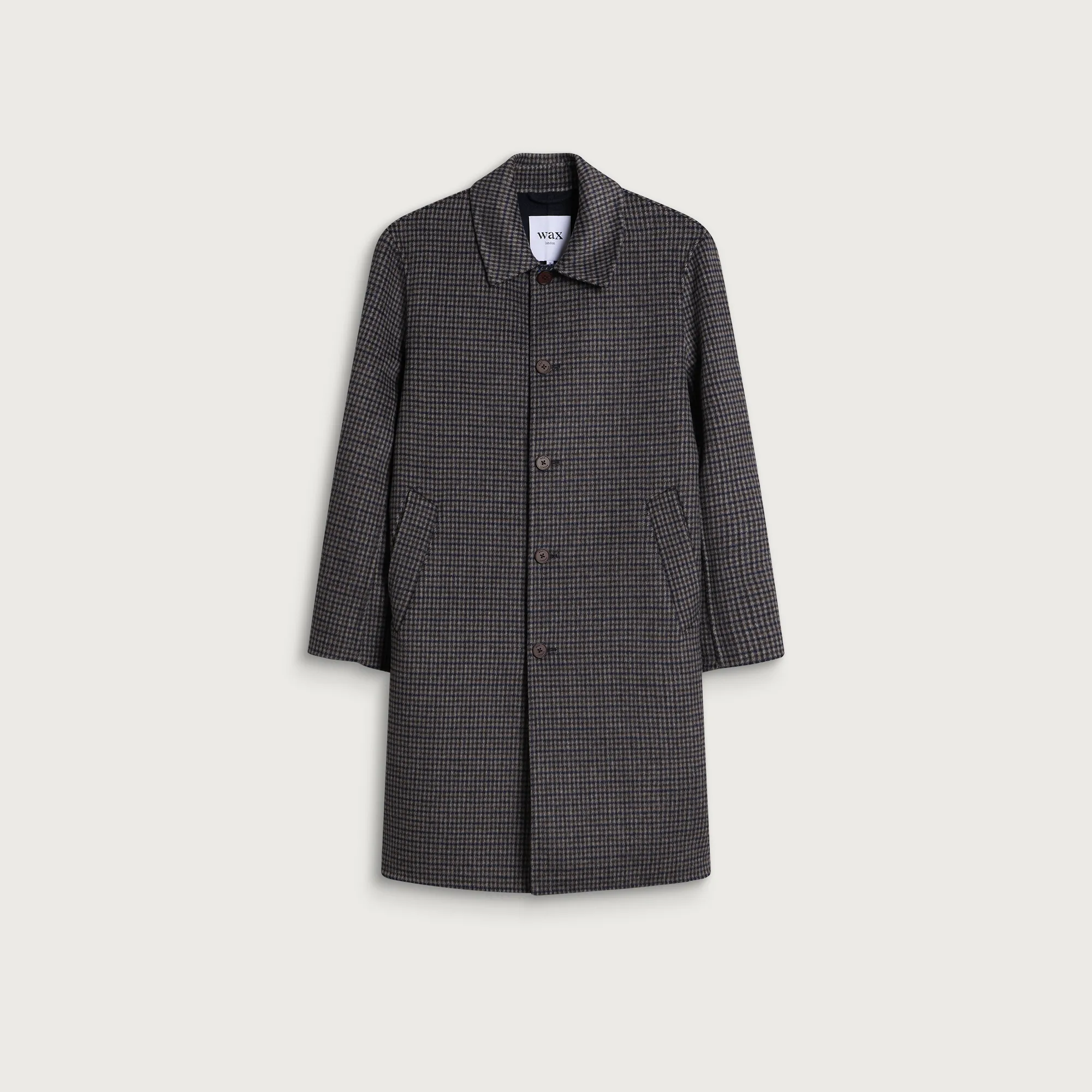 Wax London Stan Double Face Check Coat