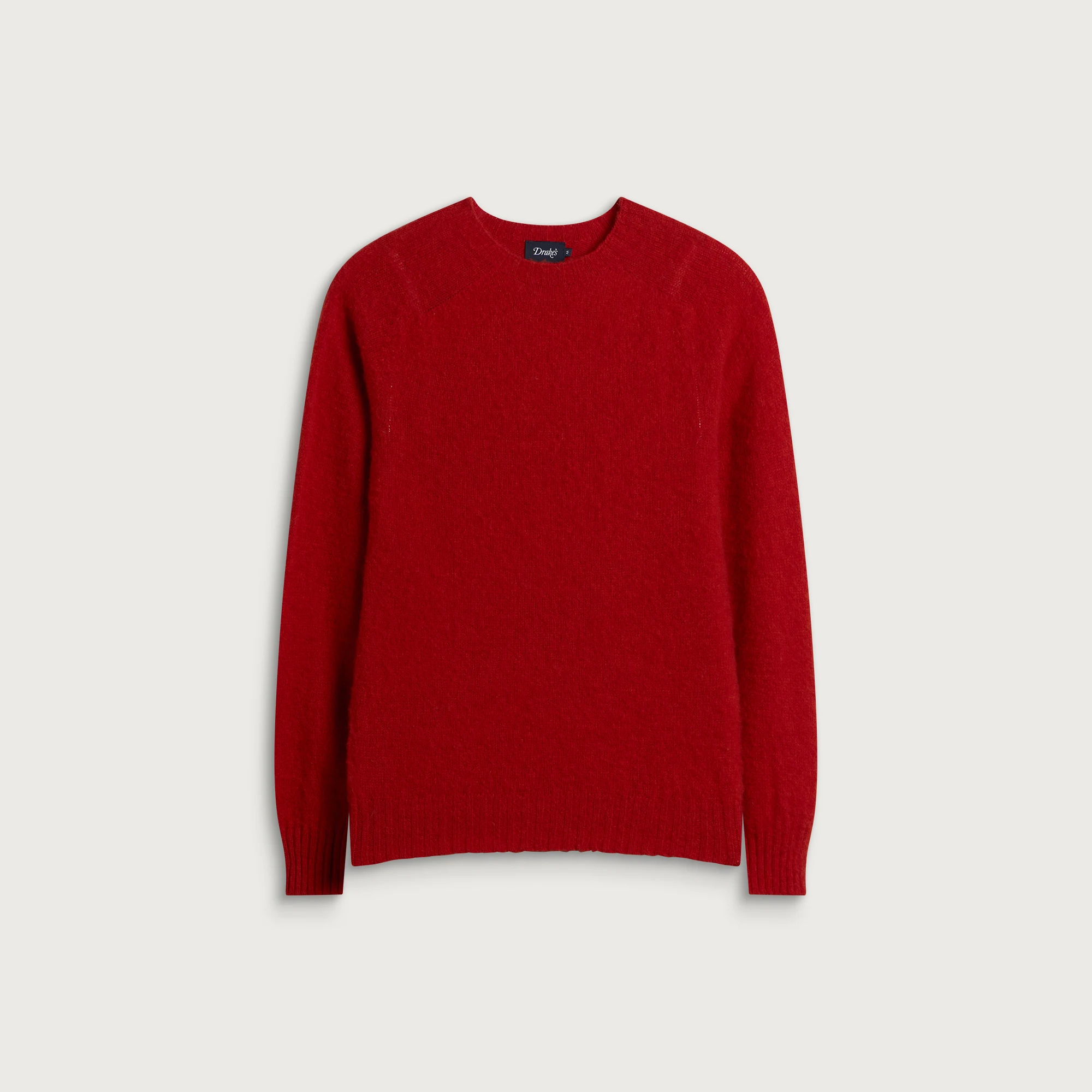 Drake's Brushed Shetland Crew Neck Jumper