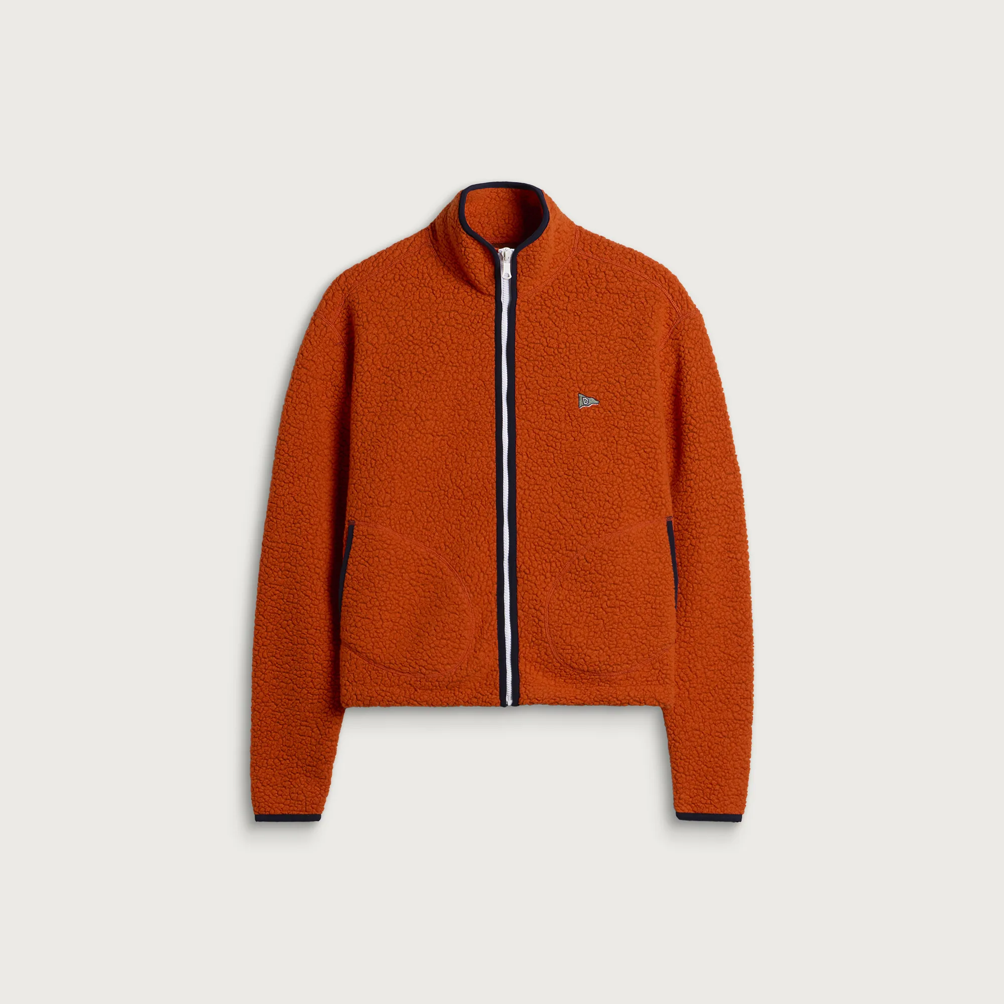 Drake's Boucle Wool Zip Fleece Jacket