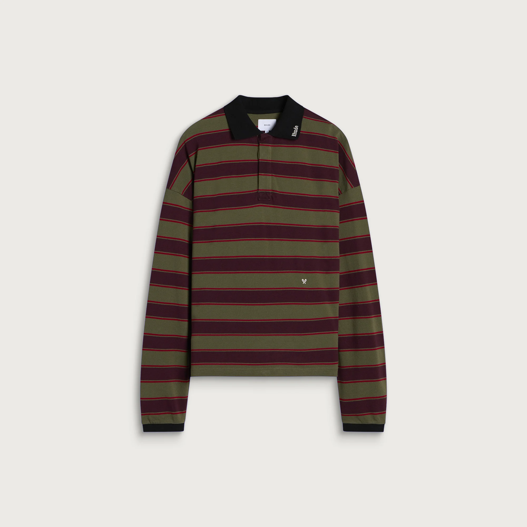Rhude Fontaine Striped Polo Shirt