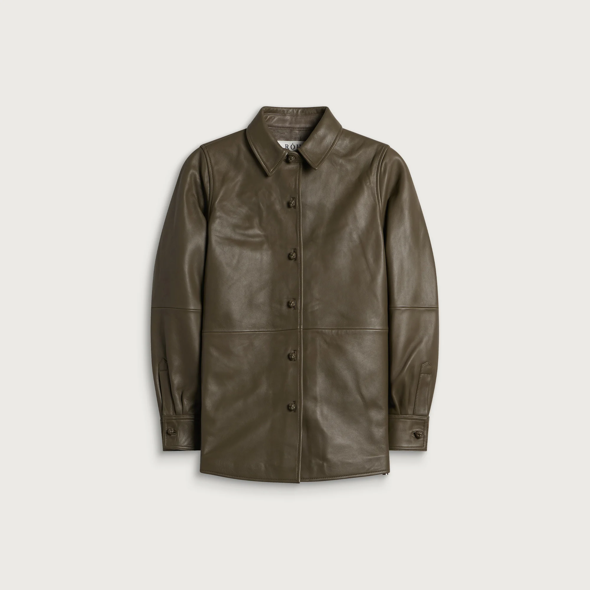Róhe Leather Pankou Closure Overshirt