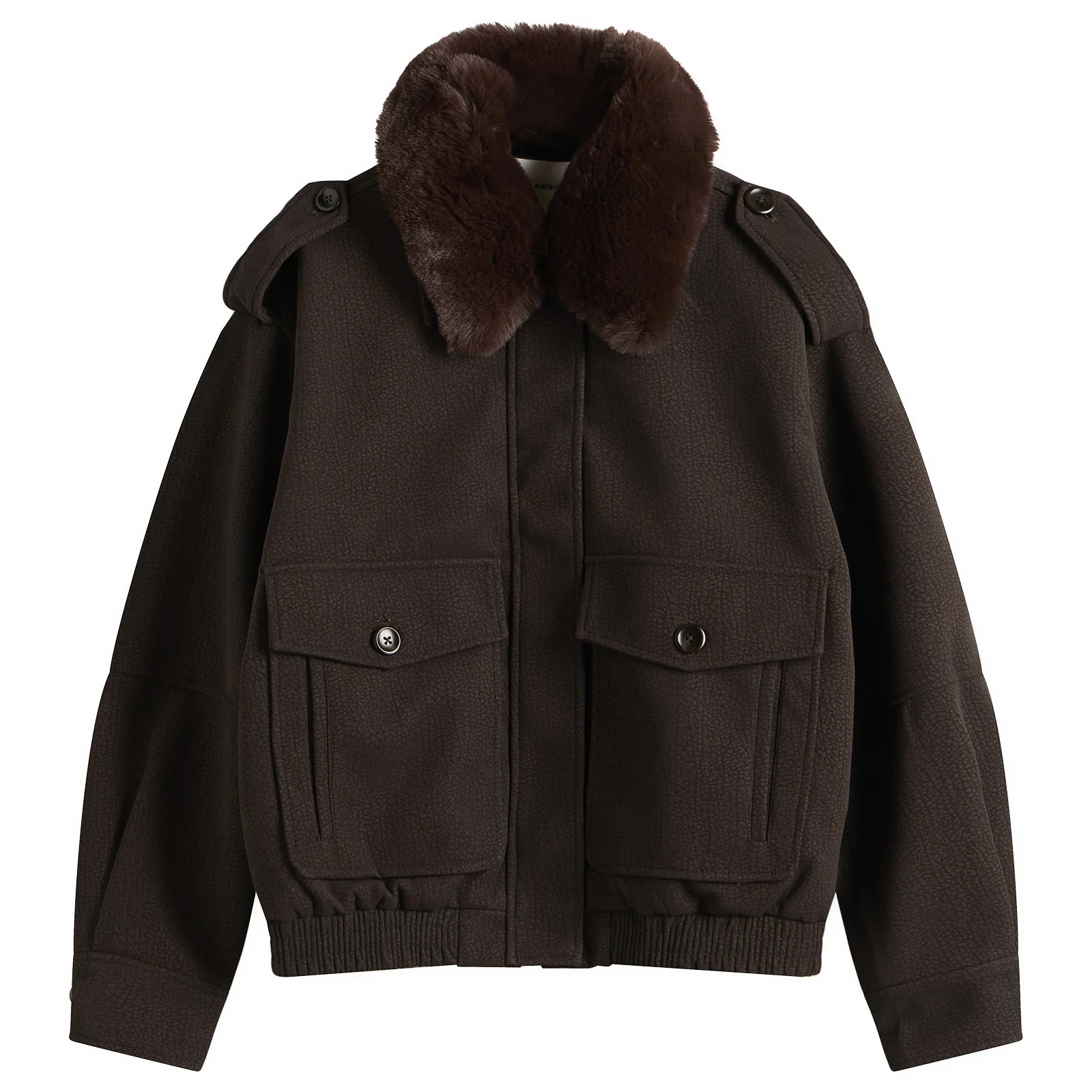 Good American Faux Leather Bomber Jacket