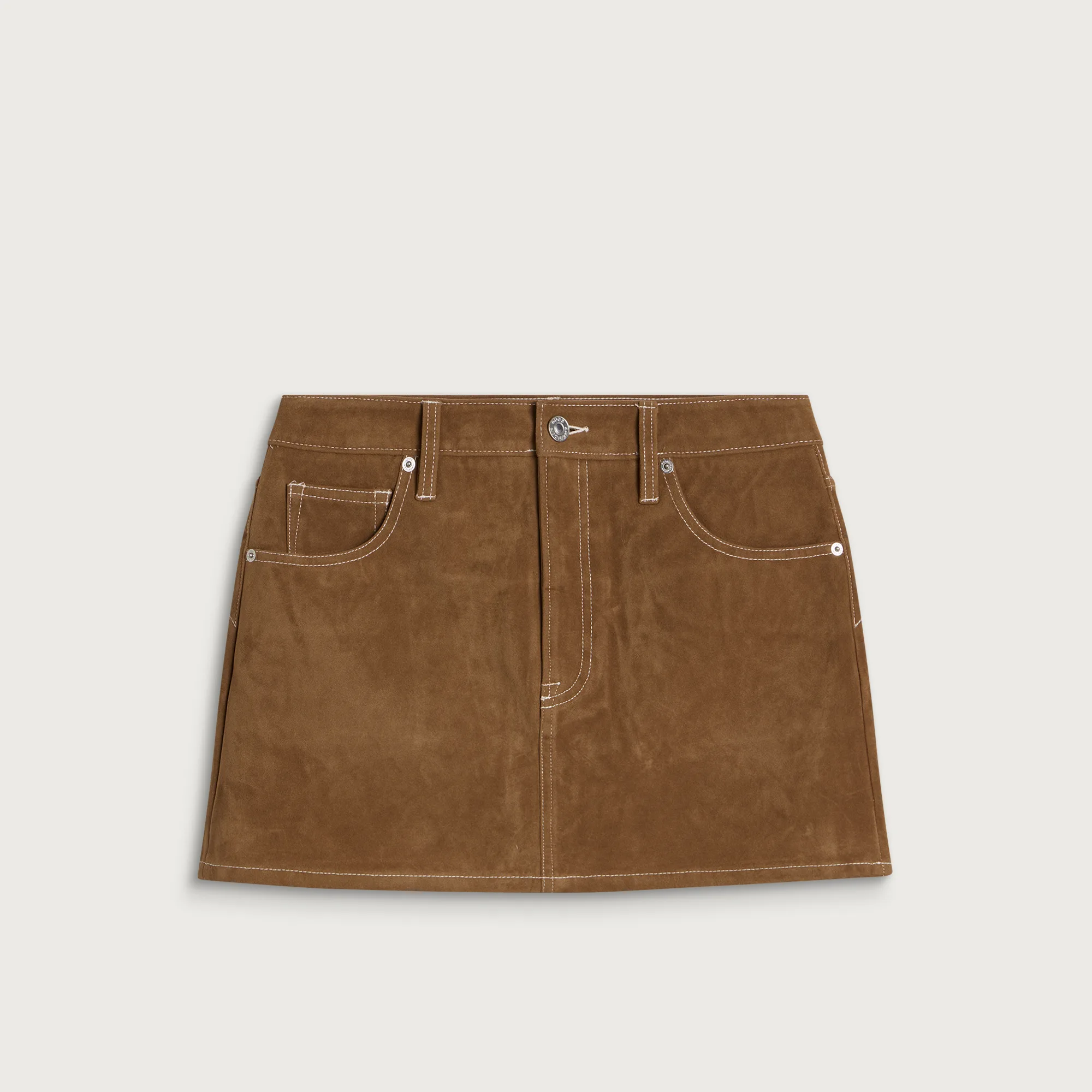 Good American Better Than Suede Mini Skirt