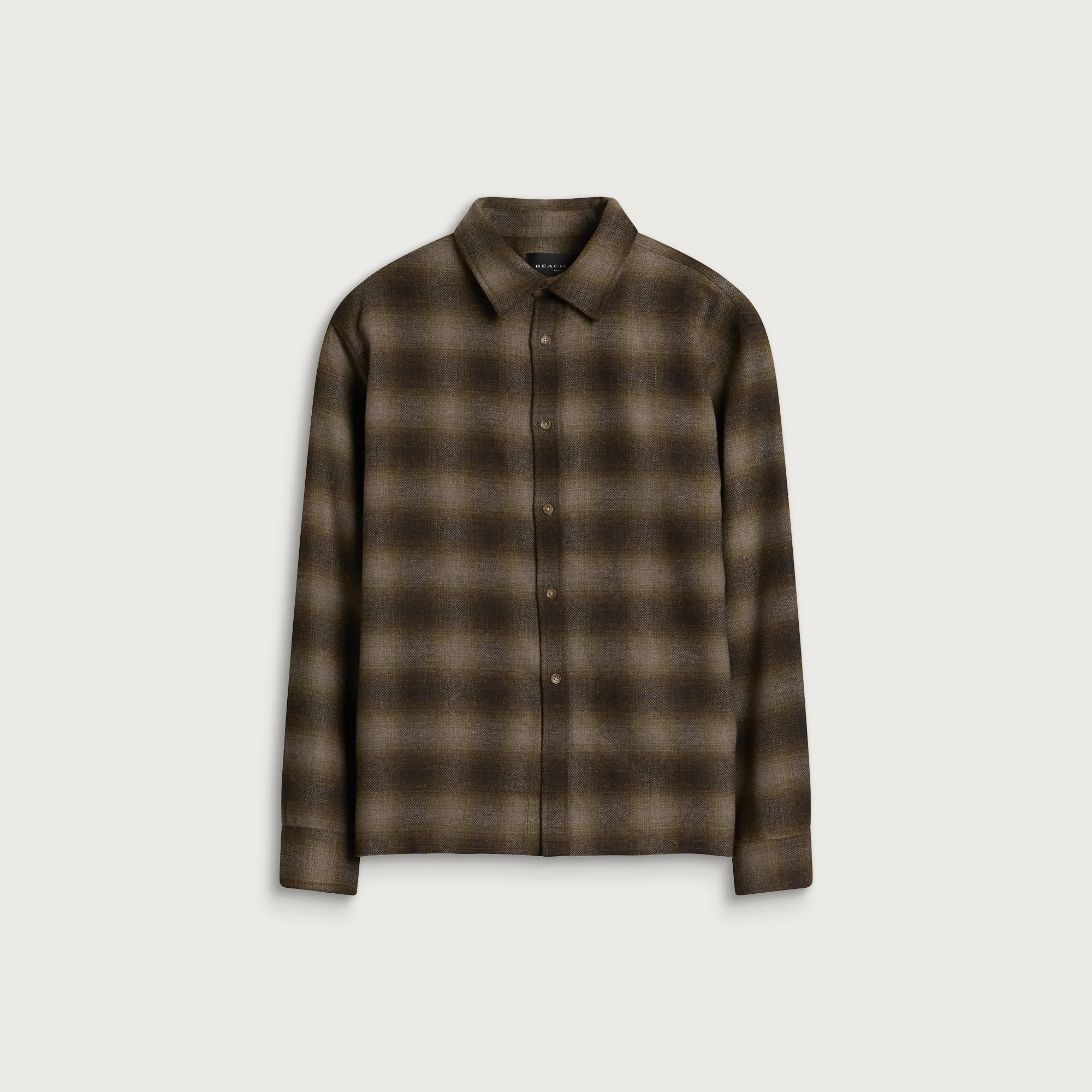 Beach Brains Hold Plaid Check Shirt