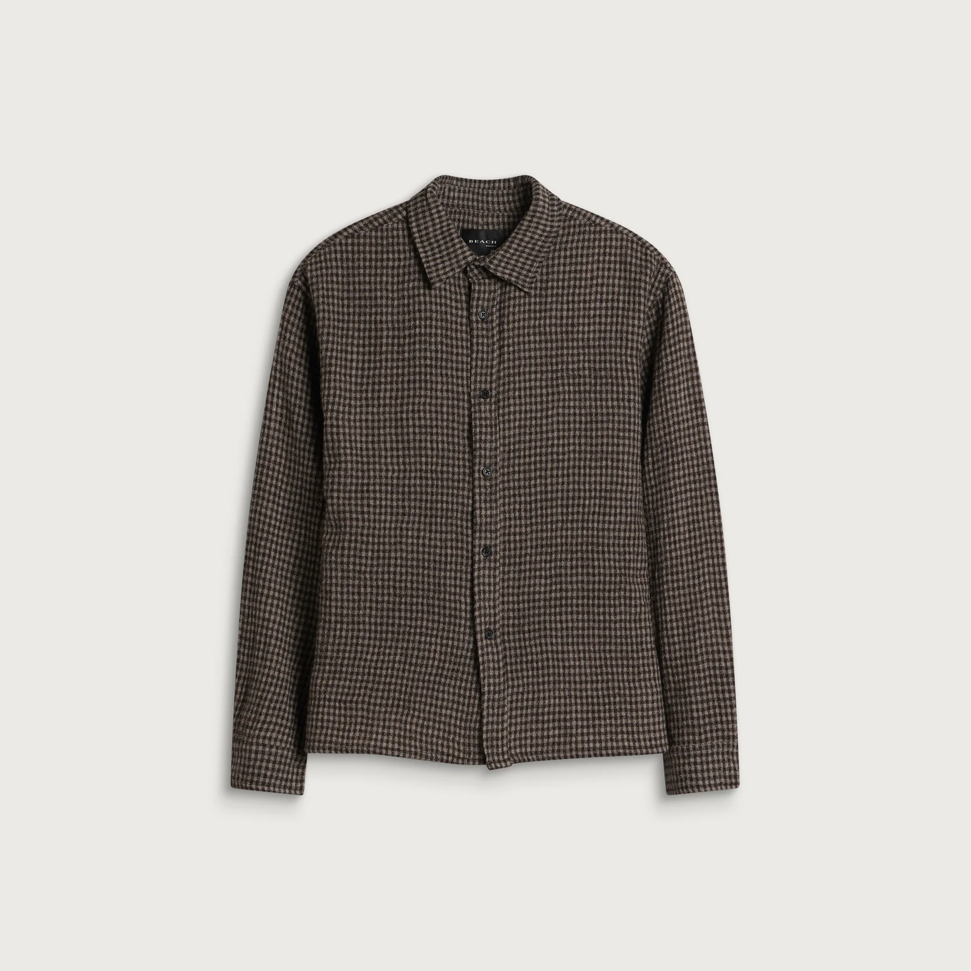Beach Brains Hold Micro Check Shirt