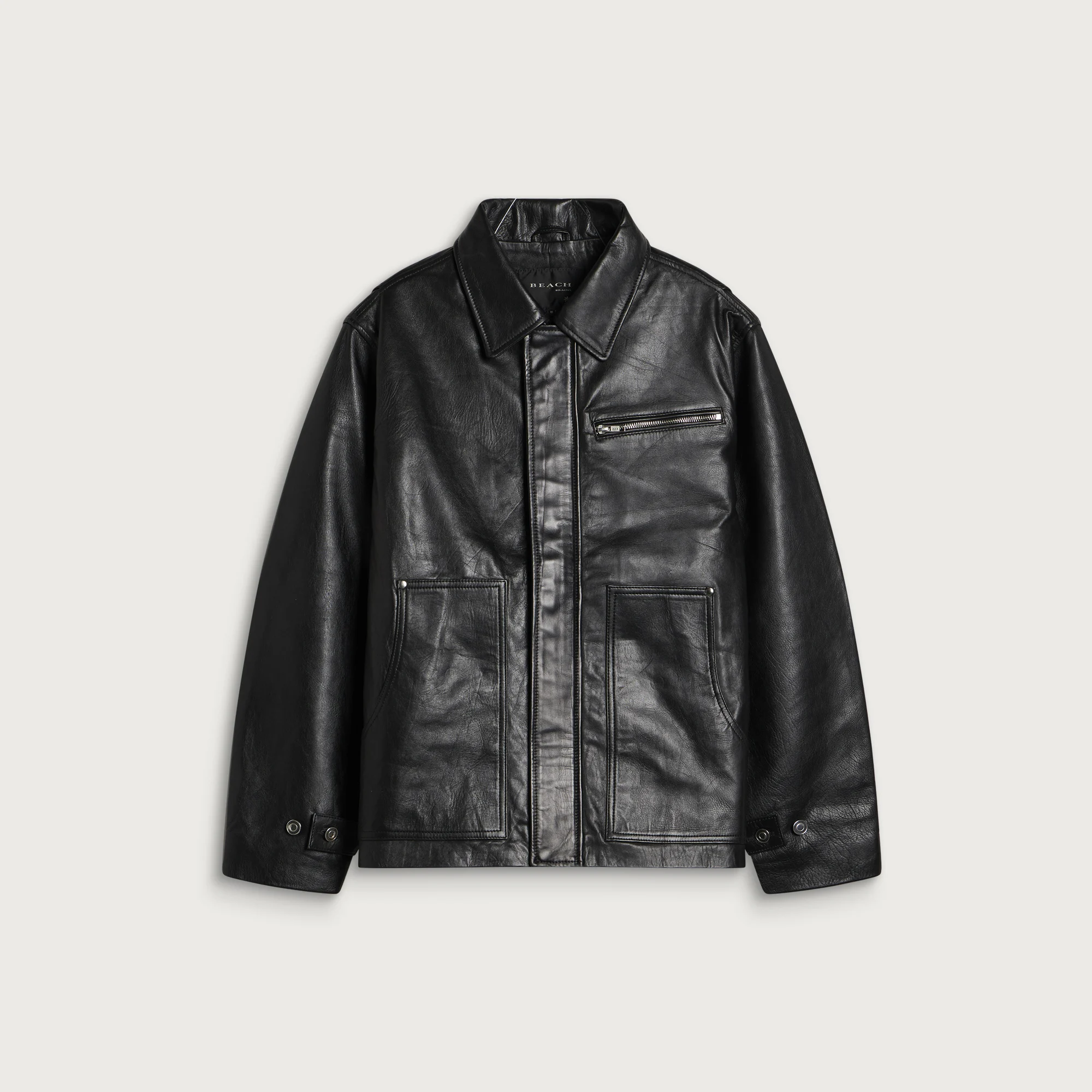 Beach Brains Welding Leather Jacket