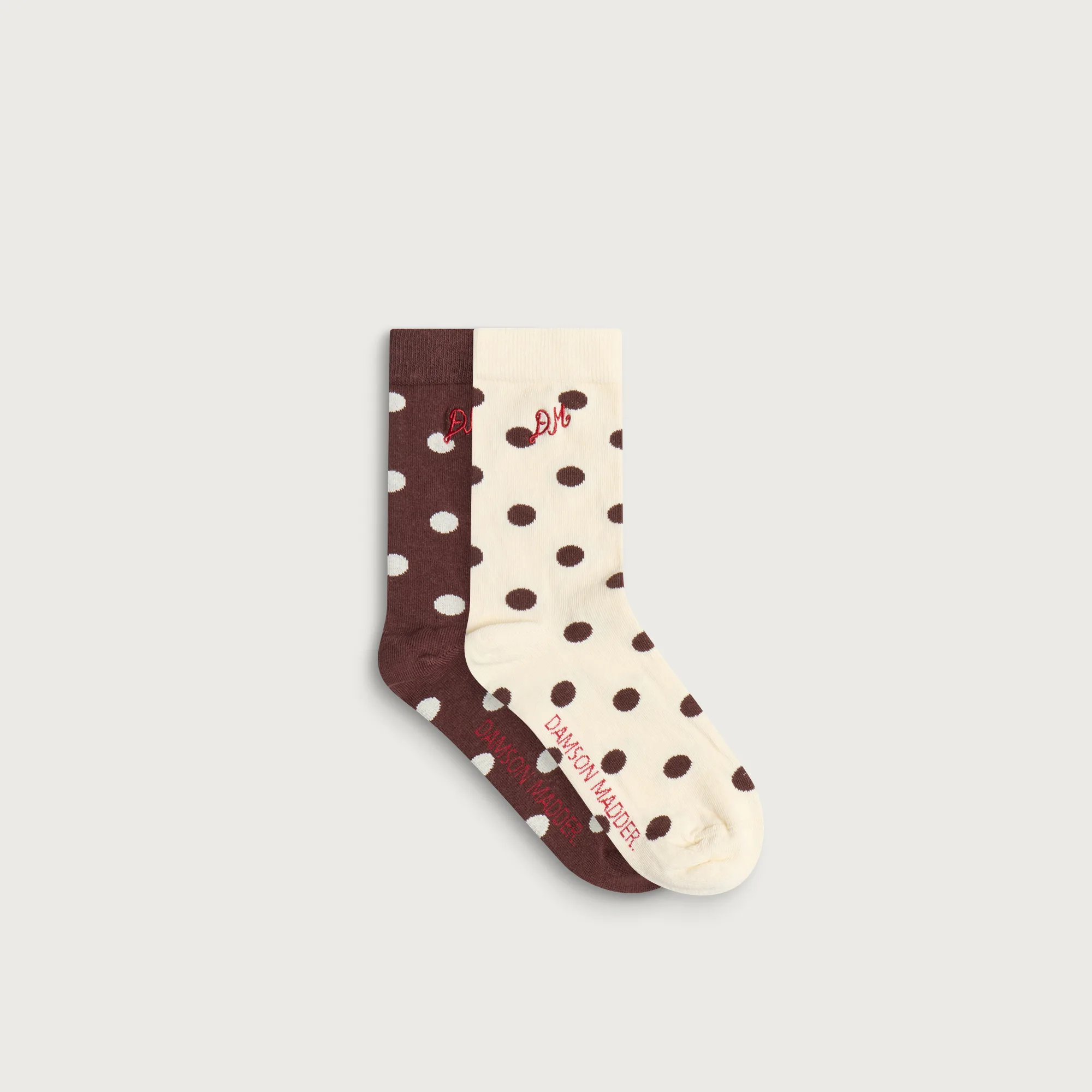 Damson Madder Spot Socks - 2 Pack