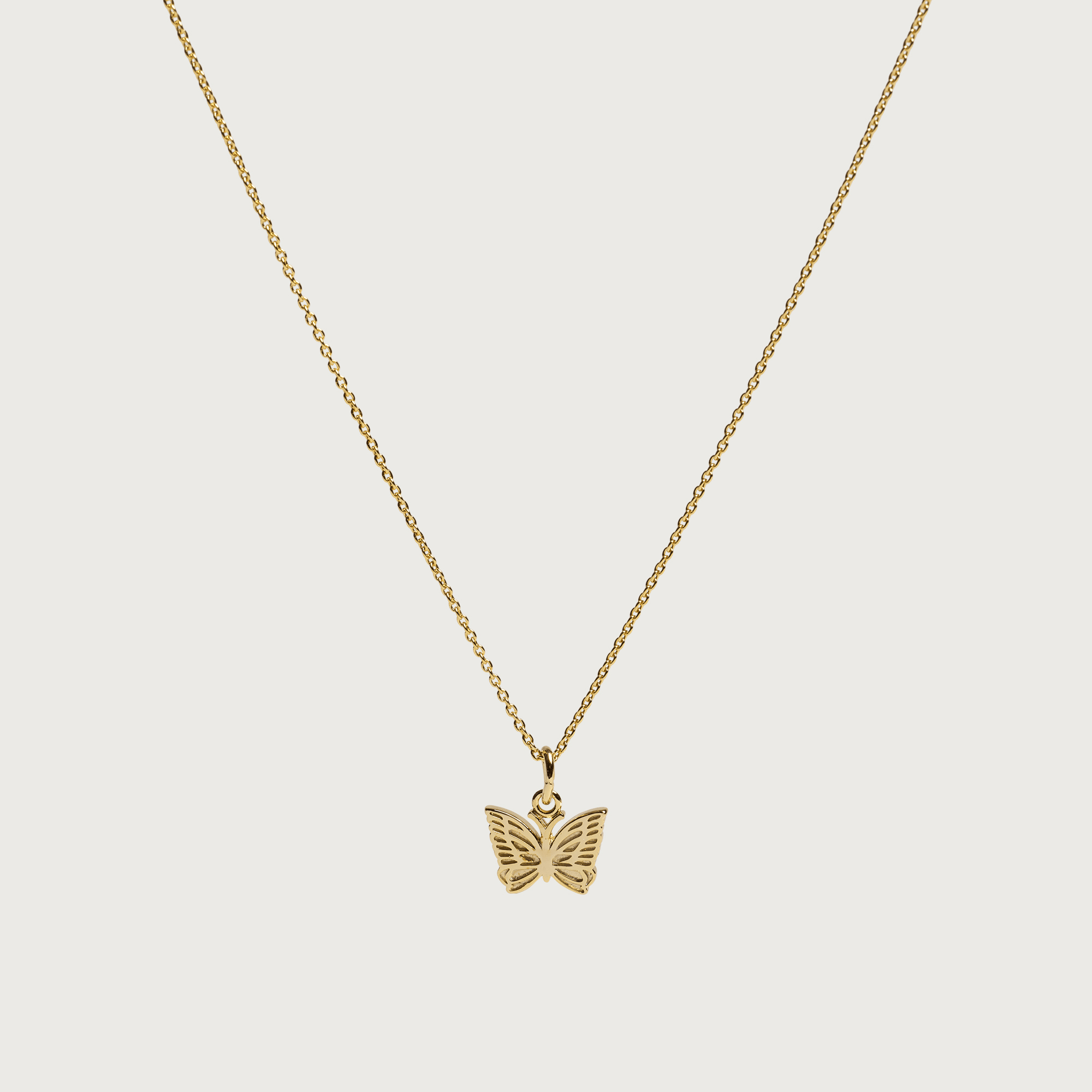 Needles Gold Plate Pendant Necklace