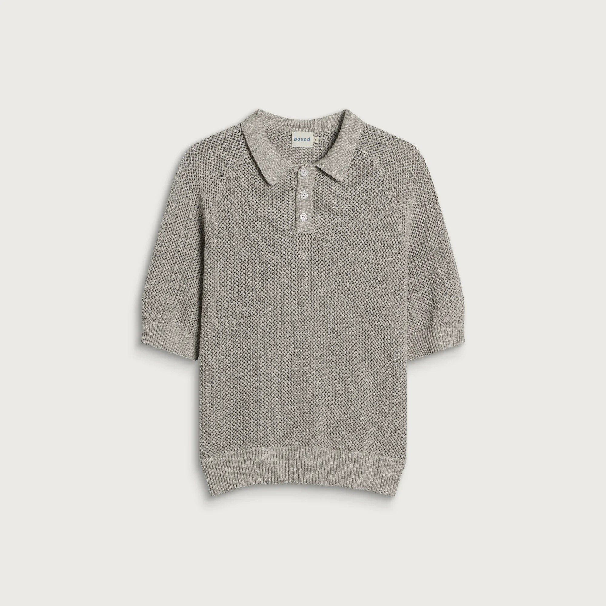 Bound Crochect Knit Polo