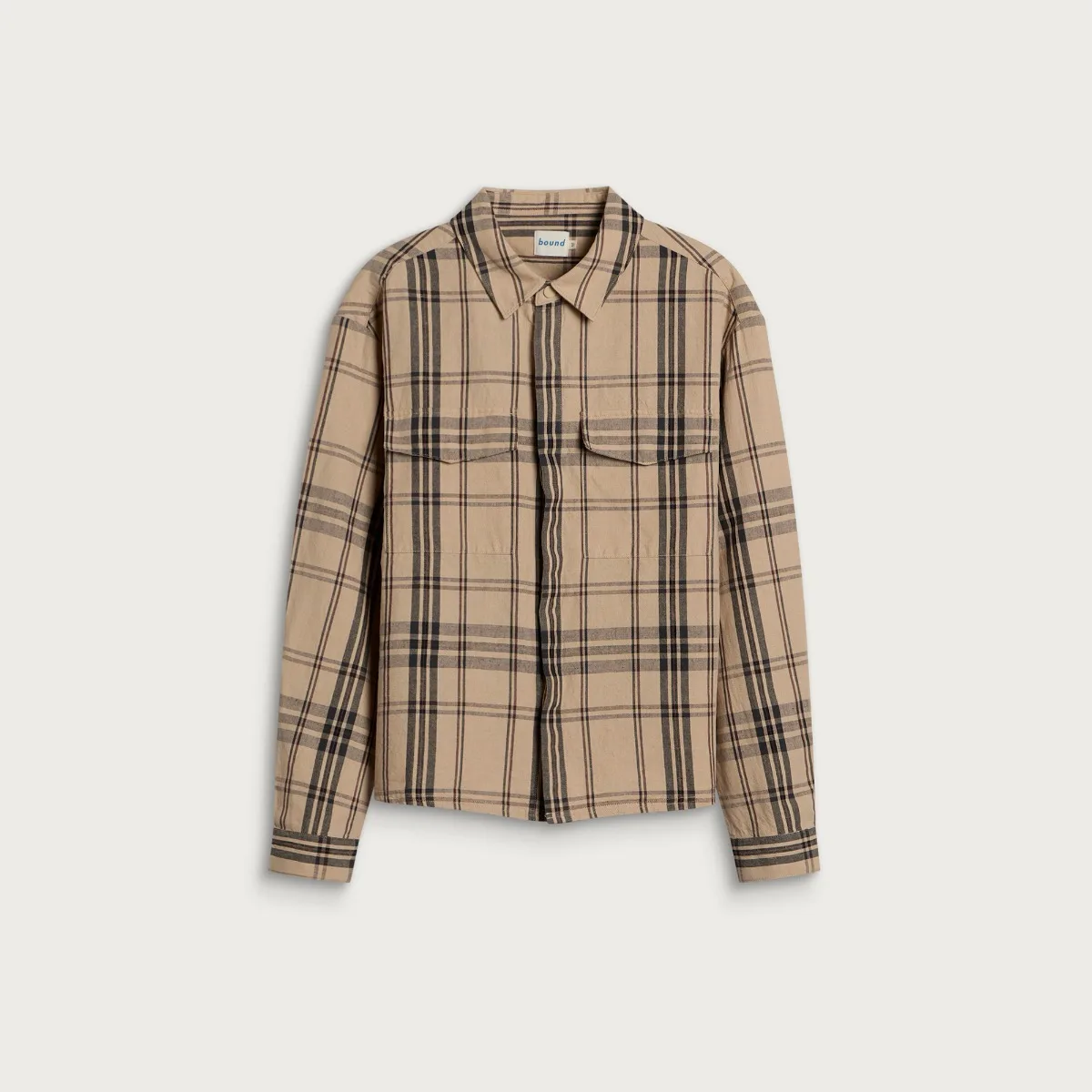 Bound Safari Check Linen Shirt