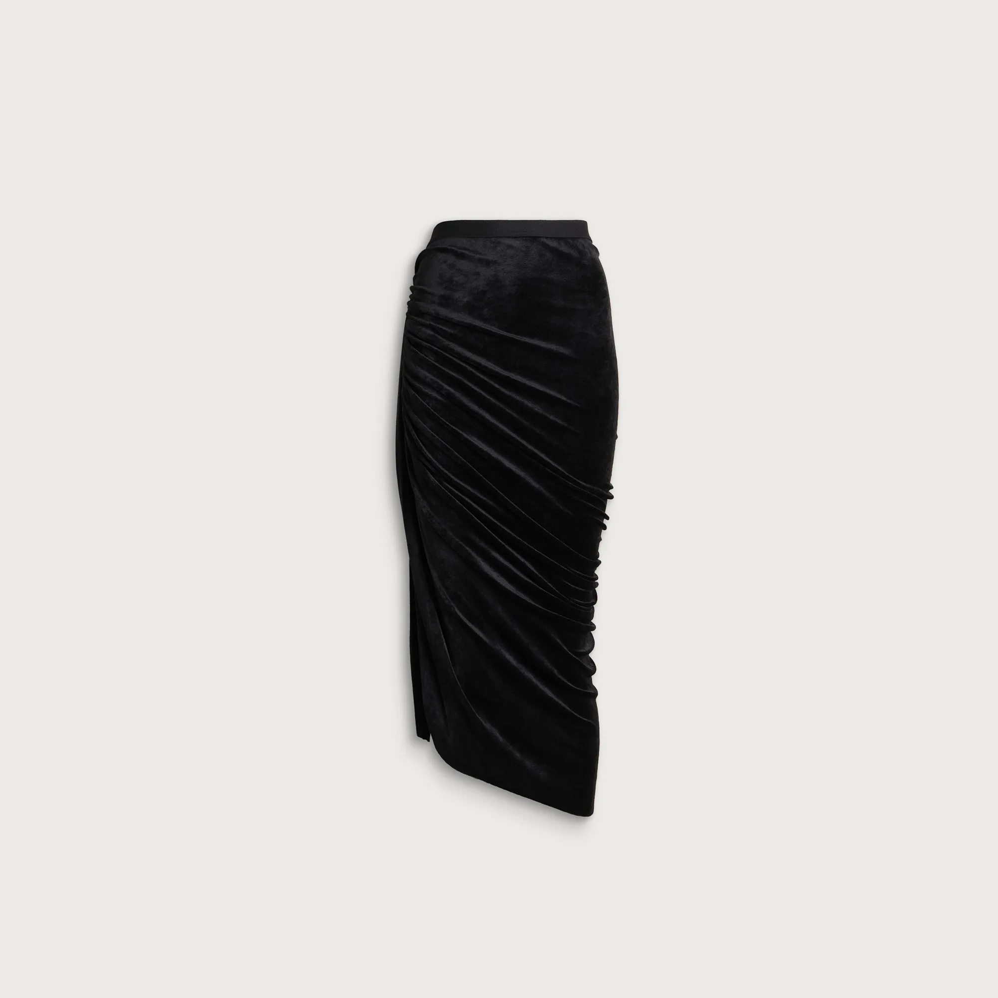 Rick Owens Lilies Knee Edfu Velvet Skirt
