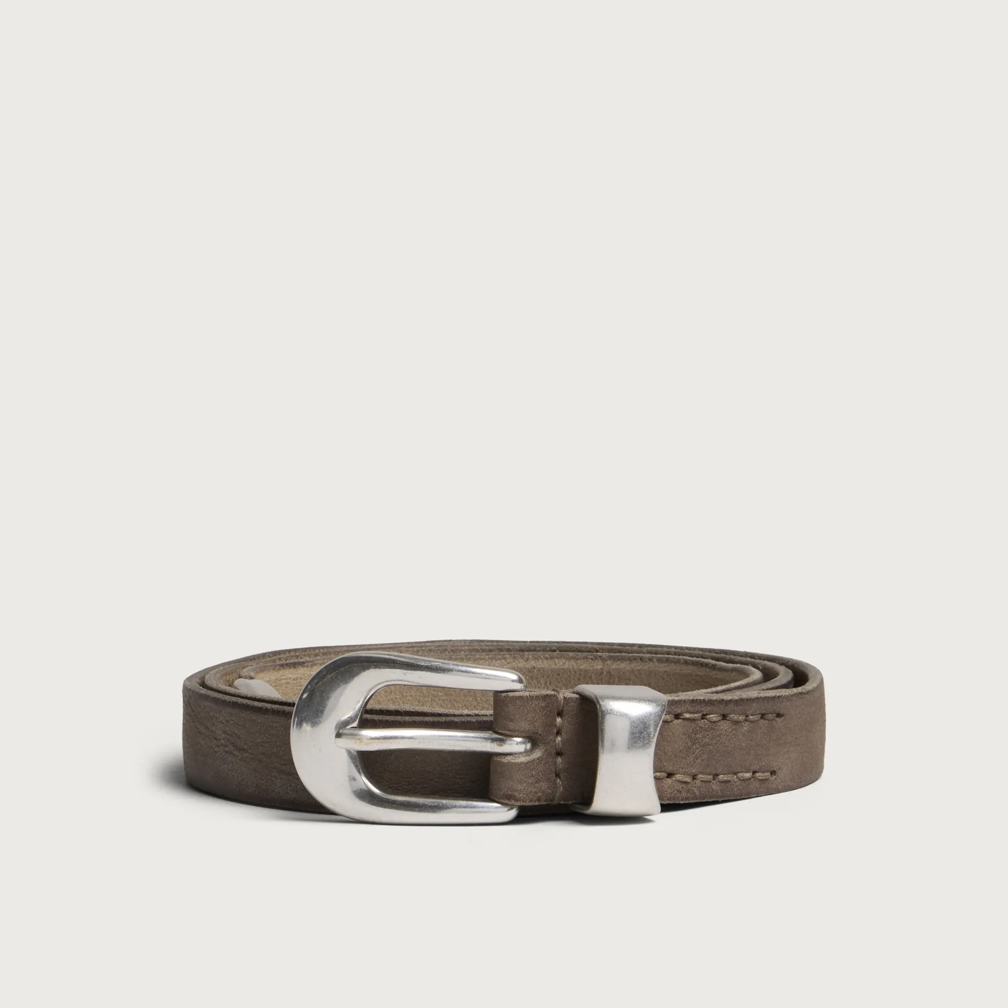 Our Legacy Sundried Clay Leather 2 Cm Belt