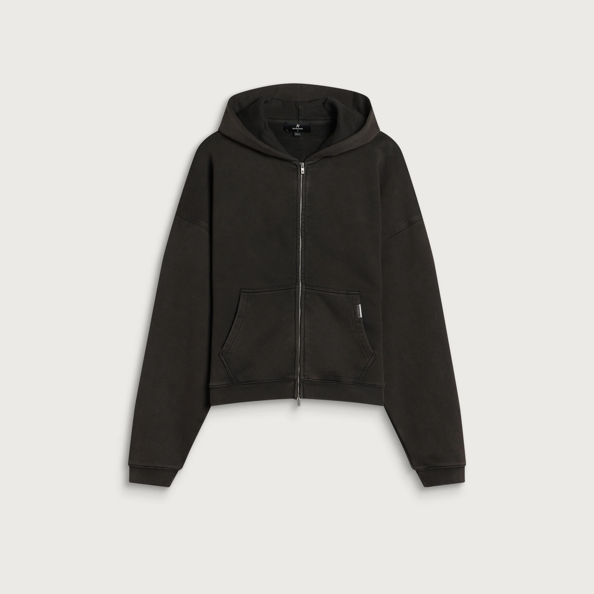 Represent Initial Boxy Oversized Zip Hoodie